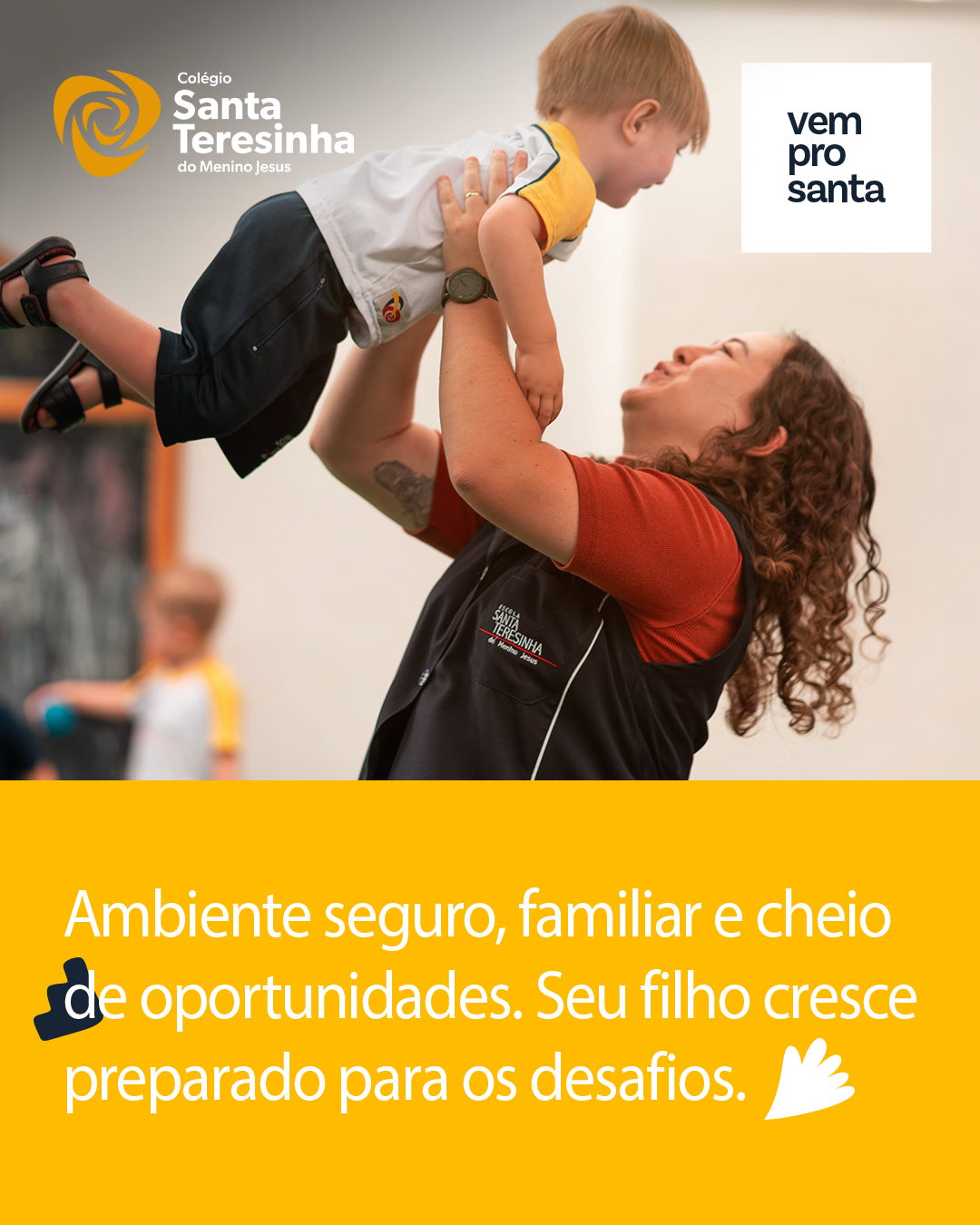 Criativo de campanha para o Colégio Santa Teresinha